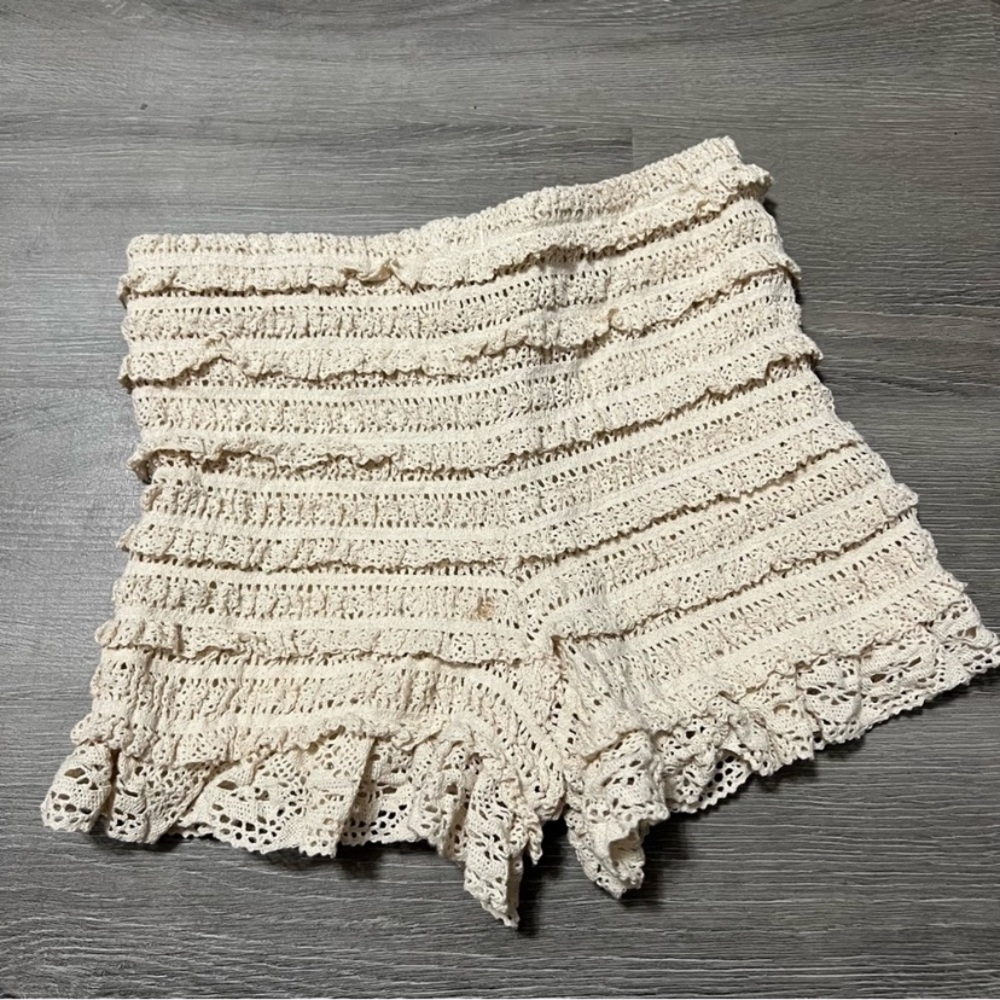 🔥NWOT RARE Surf Gypsy -Crochet Knit Shorts